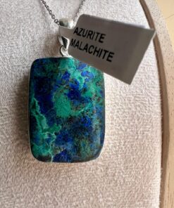 Ciondolo Malachite Azzurrite in Argento