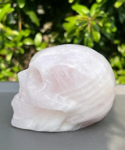Teschio in Quarzo Rosa gr 800 - immagine 3