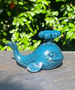 Porta sfera in legno colore blu