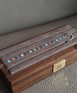 Bracciale in acciaio con occhio turco di vari colori