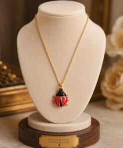 Collana Coccinella in Acciaio Placcato Oro