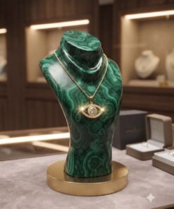 Collana Acciaio Placcato Oro Occhio Turco Zirconi Cubici