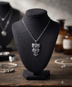 Collana Gufo cm 2 Acciaio