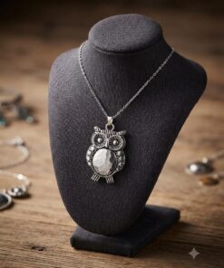 Collana Gufo cm 4 Acciaio