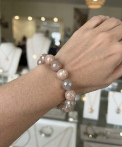 Bracciale Pietra di Luna Sfere taglio nido D’Ape dm 16 € 45