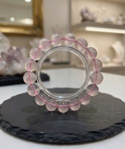 Bracciale Quarzo Rosa Sfere dm 15