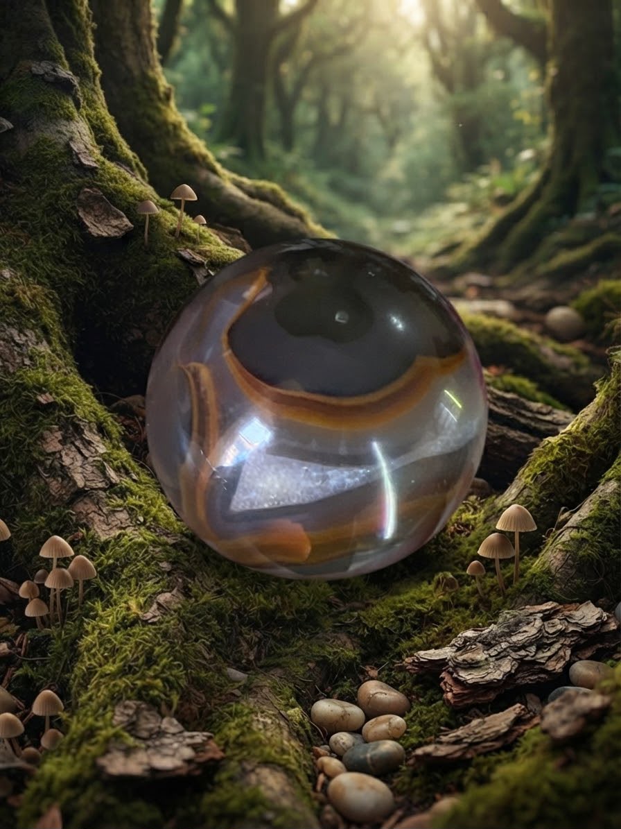 Sfera Agata Corniola Sardonice - immagine 2