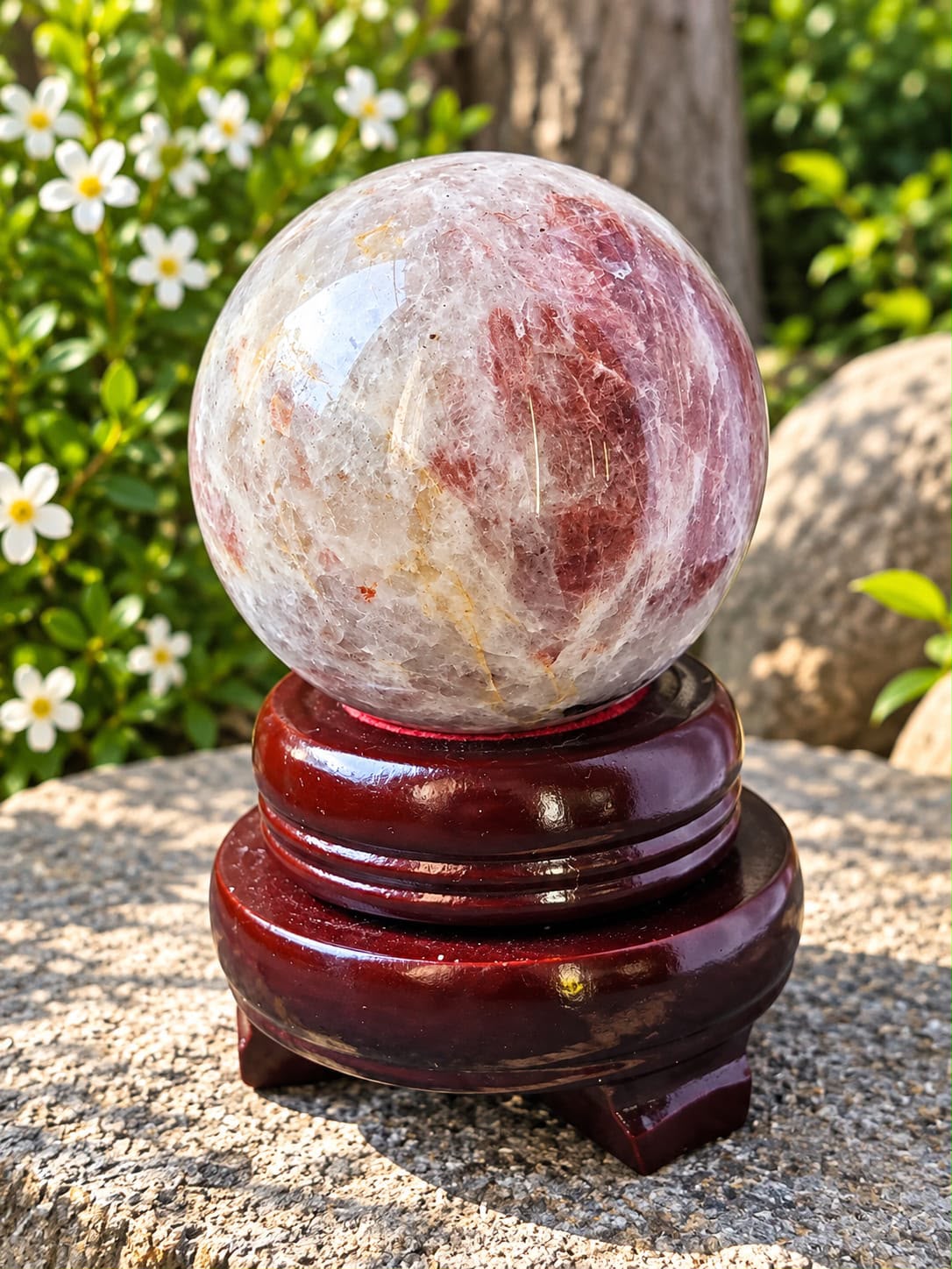 Sfera pietra di Luna Gold gr 239 dm 5,7 cm - immagine 2