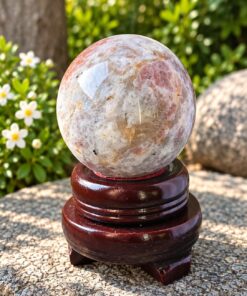 Sfera pietra di Luna Gold gr 239 dm 5,7 cm - immagine 3