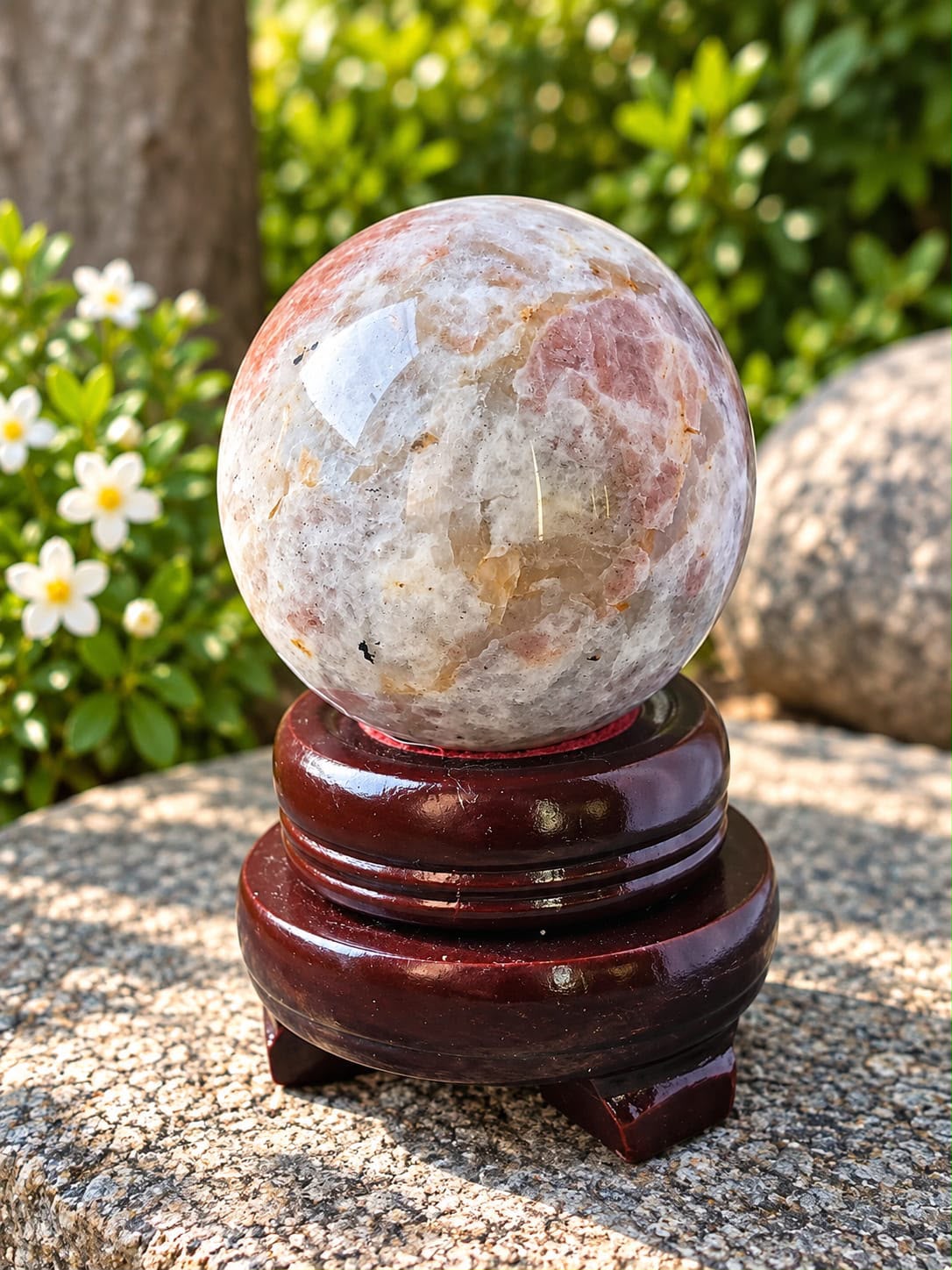 Sfera pietra di Luna Gold gr 239 dm 5,7 cm - immagine 3