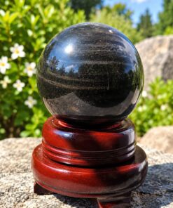 Sfera Ossidiana Silver